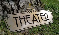 Retro Theatre Sign Metal Metal Decor Movies Home at Home |  اتسی