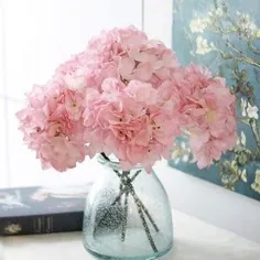 1 عدد گل صد تومانی مصنوعی آنتیک آبی ابریشم مصنوعی بنفش هورنسیا جعلی ساقدوش عروس دسته گل گل آرایی تزیین عروسی قطعه قطعه