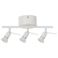 Digital Shoppy IKEA Trailing Track GU10 200 Lumen 3-Spots with LED Bulb؛  سفید