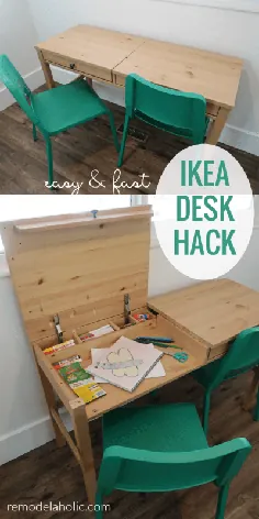IKEA DIY میز میز هک به میز مخفی دو نفره برای کودکان و نوجوانان