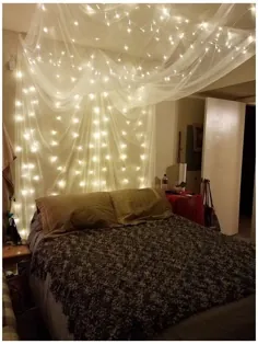 چراغ های LED ایده های اتاق خواب عاشقانه