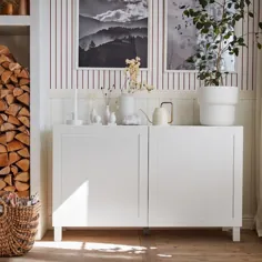 BESTÃ combination ترکیب ذخیره سازی با درب - سفید / Smeviken / Kabbarp سفید - IKEA