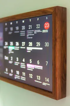 نمایشگر دیجیتال 24 اینچی دیواری - صفحه هوشمند - تقویم فای - Rasperry Pi - هاب هوشمند - خانه هوشمند