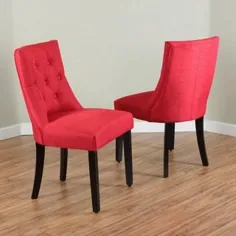 صندلی های ناهار خوری روفرشی Bellcrest (ست 2 عددی) (قرمز عمیق) ، موسمی