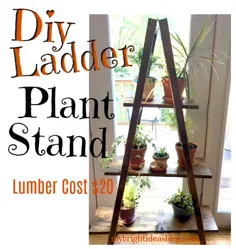 یک پایه گیاه نردبان درست کنید - آسان DIY - فقط 20 دلار برای چوب - ایده های روشن من