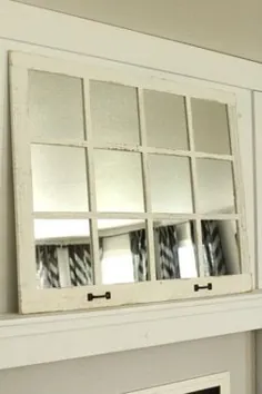 آینه Farmhouse- آینه شیشه 12 - سفید