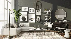 9 بهترین طرح رنگی اتاق نشیمن خاکستری |  وبلاگ Modsy