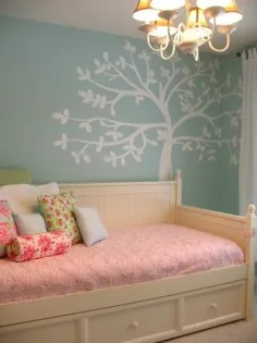 اتاق خواب نقاشی دیواری درخت |  فقط یک وبلاگ دخترانه