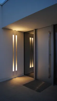 Hauseingangstür mit wandbeleuchtung diemer معماری قسمت.  mbb moderne fenster & türen metall |  احترام گذاشتن