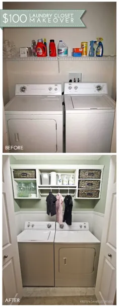23 قبل و بعد از آن: ایده های مناسب برای لباسشویی مناسب اتاق که شما را متحیر می کند