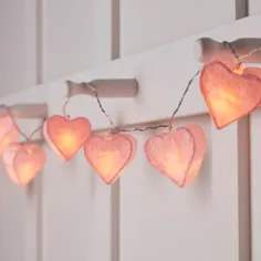 10 چراغ پری قلب قلب کاغذی LED