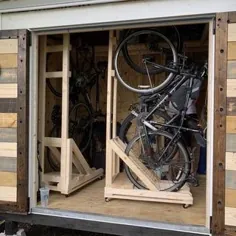 قفسه دوچرخه عمودی از 2x4s