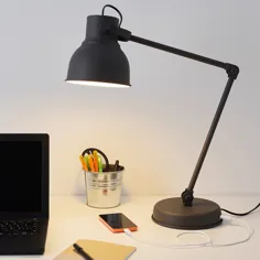 HEKTAR لامپ کار با لامپ LED ، خاکستری تیره - IKEA