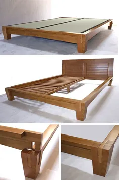 تختخواب های پلت فرم - تختخواب های کم سکوی ، قاب تختخواب چوبی جامد