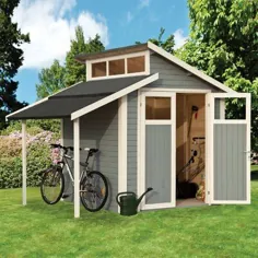 WFX Utility 7 ft. W x 7 ft. D Tongue & Groove Apex Solid Wood Shed Garden