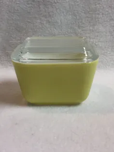 یخچال و فریزر Vintage Pyrex Small 1.5 Cup زرد / سبز روشن |  اتسی