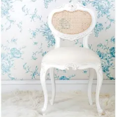 صندلی قلب پرووانسال |  صندلی چوب خیزران سفید