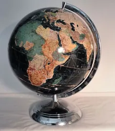 نقشه عتیقه 1940 WC Weber Costello Peerless 12 Black Terrestrial World Globe World Globe