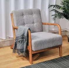 مبل صندلی لمسی دکمه ای صندلی تاشو روکش دار یکدست قاب چوبی یکپارچه