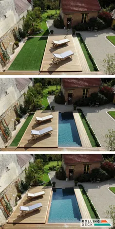 عکس terrasse موبایل کولیسانته د piscine / آبگرم en bois