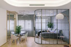 حمام و اتاق خواب با جداره شیشه ای: راه حل های صرفه جویی در فضا برای خانه های کوچک