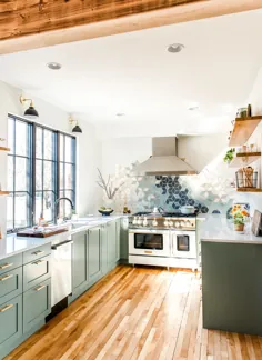 نوسازی آشپزخانه مدرن: عناصر طراحی محدوده ستاره آبی سفید