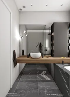طراحی حمام - فضای کوچک احساس بزرگی می کند