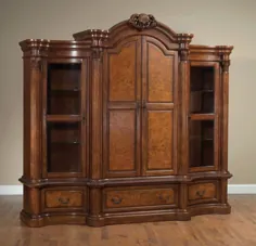Classic Wall Unit Armoire Brown Brown Finish Antique AA Importing 47460