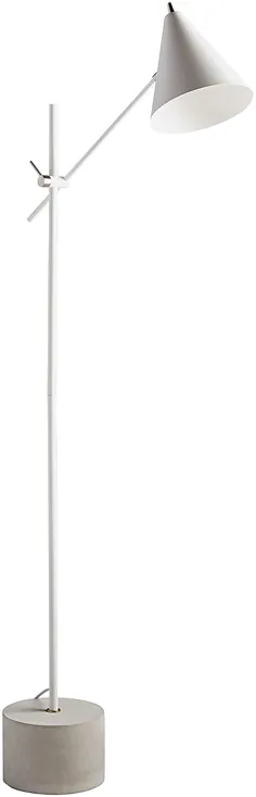 مارک آمازون - چراغ طبقه بتونی مدرن با لامپ پرچین Mid-Century Century - 57 اینچ ، سفید مات