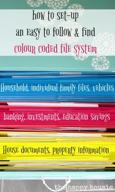 سازماندهی اسناد و مدارک با سیستم پرونده کدگذاری رنگی |  مسکن مبارک