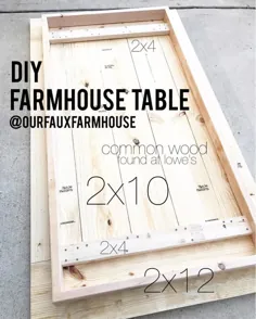 میز خانه مزرعه DIY »ourfauxfarmhouse.com