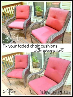 کوسن های صندلی محو شده خود را با اسپری رنگ درست کنید (بروزرسانی)