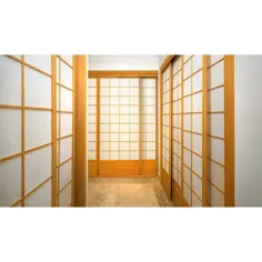 درب کشویی Zen Shoji با روکش چوبی