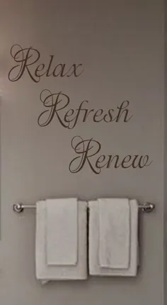 Relax Refresh Refresh Vinyl Wall Decal حمام اتاق خواب اسپا |  اتسی