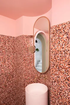 اتاق پودر: 11 حمام مورد علاقه صورتی رنگ ، نسخه مدرن - Remodelista