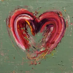 نقاشی قلب در رنگ‌های زنده