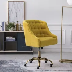 صندلی میز Bairoil میز اثاثه یا لوازم داخلی خاکستری Canora رنگ: زرد