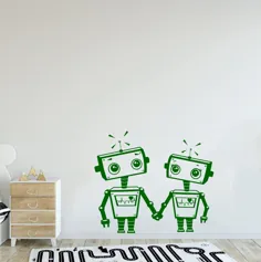 تابلوهای تزئینی دیواری ربات تابلوچسبها تابلوچسبها تزئینی دیواری دیوار برای کودکان |  اتسی