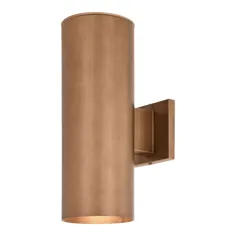 Vaxcel Chiasso Warm Brass Two Light Outdoor Wall Sconce T0588 |  بلاکور