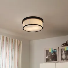 KATTARP لامپ سقفی ، مشکی شیشه ای - IKEA
