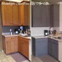 نقاشی درب کابینت آشپزخانه قبل و بعد