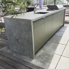 آشپزخانه مکعبی در فضای باز - ساده و مدرن