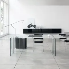 میز شیشه ای و فلزی President توسط Gallotti & Radice - Klarity - مبلمان شیشه ای