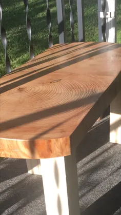 ساخت میز از برش های درخت
