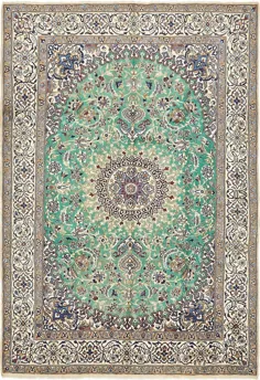 سبز 6 '7 9 9' 7 فرش نایین ایرانی