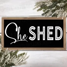 SVG She Shed Cutting File Farmhouse Fixer Upper Rustic |  اتسی