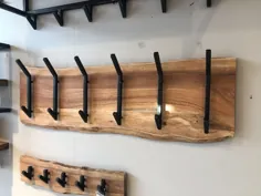 Wandgarderobe Holz-Metall ، Garderobe Holz ، Breite 100 سانتی متر