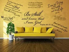 کتاب مقدس دیوار آیه های تزئینی مسیحیان نقل قول وینیل دیوار هنر تابلوچسبها کتاب مقدس دکور