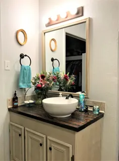 DIY Bathroom Vanity Light Makeover با قیمت 5 دلار