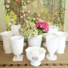 گلدان شیشه ای شیر برای گلها گلدانهای تزئینی گلدان گلدان |  اتسی